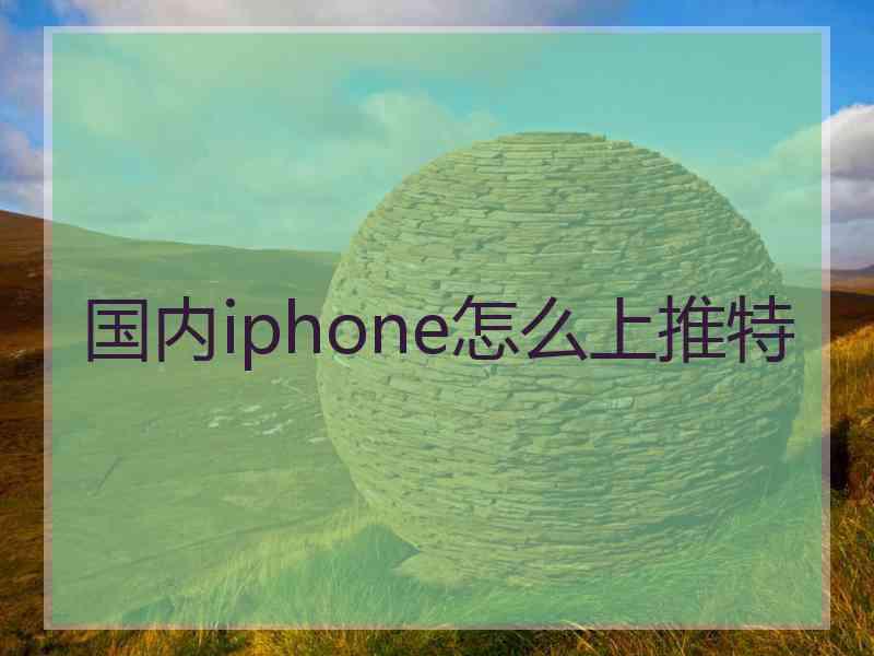 国内iphone怎么上推特